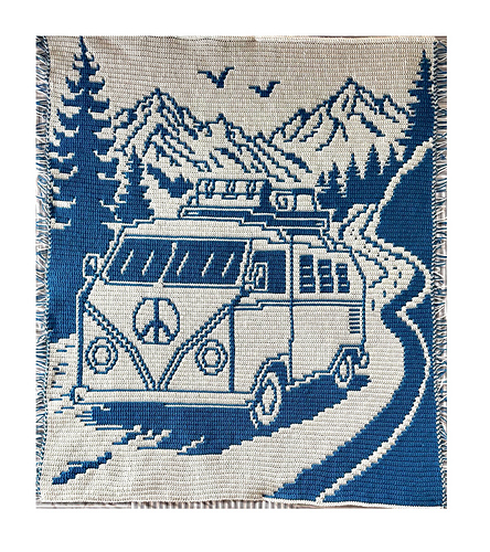 The Scenic Route - Overlay Mosaic Crochet Blanket