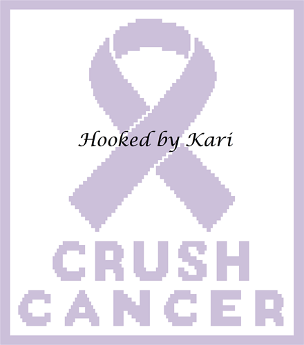 Crush Cancer - Overlay Mosaic Crochet Blanket