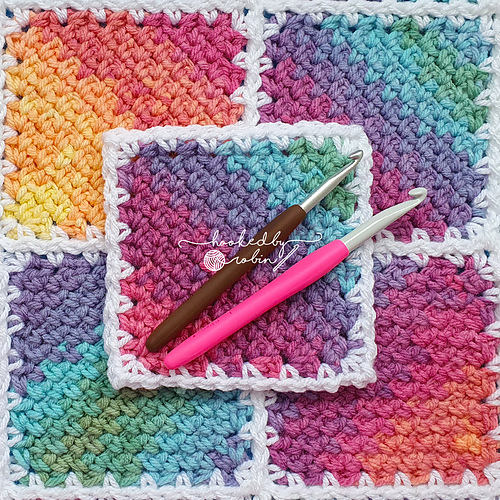 Ravelry: C2C Moss Stitch Square pattern by Hooked by Robin