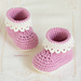 Pink Lady Baby Booties pattern 