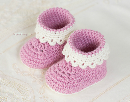 Pink Lady Baby Booties photo 4