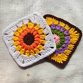 Easy Sunflower Crochet: Summer Granny Square Pattern, Summer Sunshine Sunflower Blanket, Morden Sunburst Pattern, Perfect For Beginners, Motif Blanket