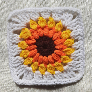 Easy Sunflower Crochet: Summer Granny Square Pattern, Summer Sunshine Sunflower Blanket, Morden Sunburst Pattern, Perfect For Beginners, Motif Blanket