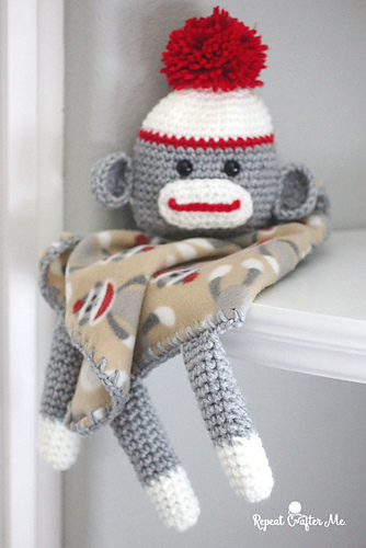 Sock Monkey Lovey Blanket photo 4