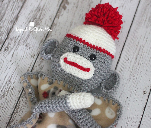 Sock Monkey Lovey Blanket photo 2