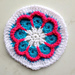 African Flower Coaster pattern 