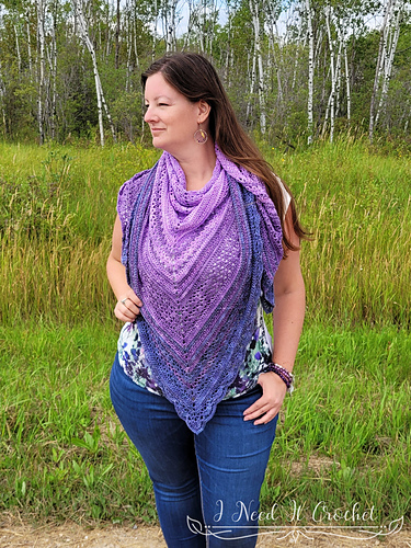 All About That Drape Sjal - I Need It Crochet