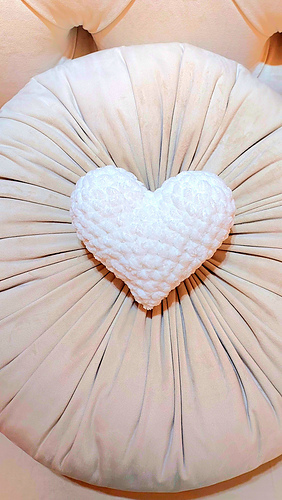 Velvet Crochet Heart