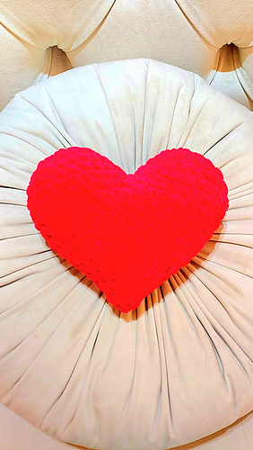 Velvet Crochet Heart