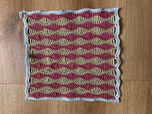 Medium Wave Crochet Washcloth photo 4