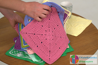 Textured crochet square
