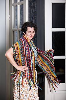 Crochet scarf, lightweight yet bold