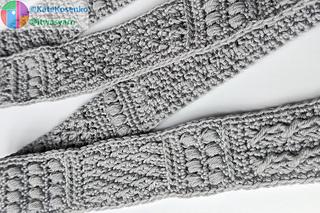 Solid textured crochet scarf or belt