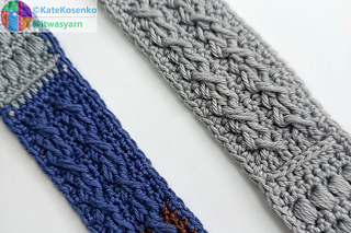 Braided crochet texture from Tesselia pattern close-up