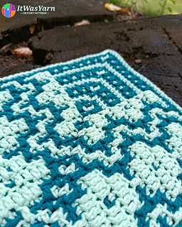 Prism Square mosaic crochet corner detail