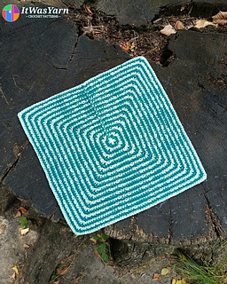 Prism Square crochet square reverse side