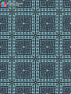 Virtual blanket. Pulse overlay mosaic crochet square.