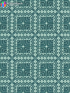 Virtual blanket. Prism overlay mosaic crochet square.
