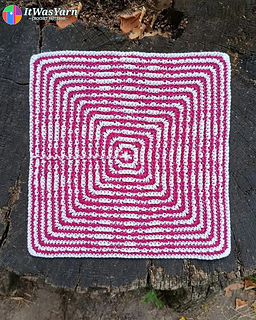 Back of the Resonance mosaic crochet square.