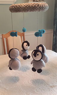 penguin baby mobile