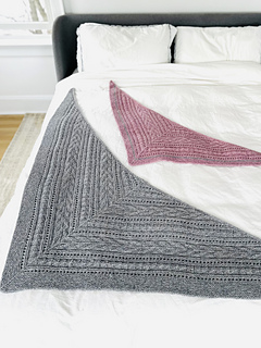 Shawls across Queen (US)/ King (Euro) sized bed - I think a blanket version might be next! ;)