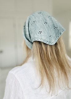 Rain: smaller sample worn as a headscarf