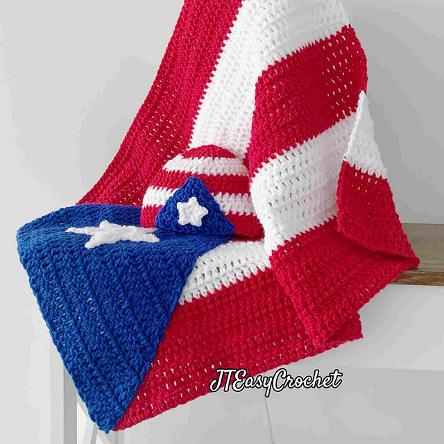 Blanket and Hat Puerto Rico