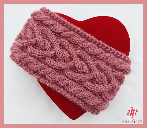 Hjertkabelpannebånd - JaJa Yarn