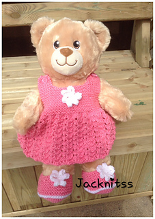 teddy bear dress knitting pattern New! 'Woodland Bear Party Dress' knitting pattern/ Toadstools/ Mushrooms/ Doll Clothes/ For 20cm/8 Little Tearoom Bears