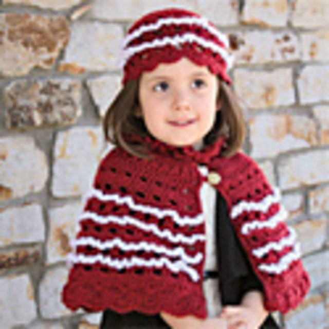 Ravelry: Happy Holiday Cape and Hat pattern by Mary C. Pueschner
