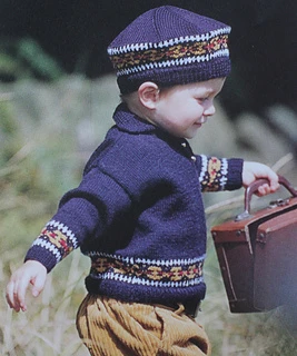 Fairisle Tam O'Shanter worn with matching pullover