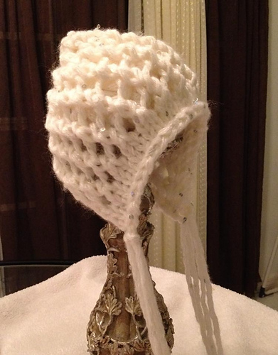 Lailah's Lacy Baby Bonnet photo 2