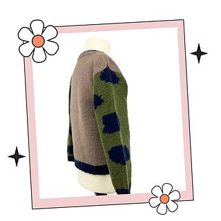 Stomp like a Dino, Kids Dinosaur Jumper knitting pattern by Jane Burns