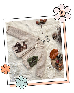 Baby Deer Cardigan, Woodland Knitting Pattern