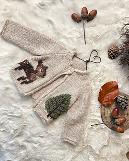 Baby Deer Cardigan, Woodland Knitting Pattern
