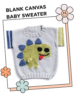 Blank Canvas Baby Jumper Pattern to add your own intarsia motif - Jane Burns
