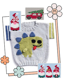 Blank Canvas Baby Jumper Pattern to add your own intarsia motif - Jane Burns