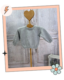 Blank Canvas Baby Jumper Pattern to add your own intarsia motif - Jane Burns