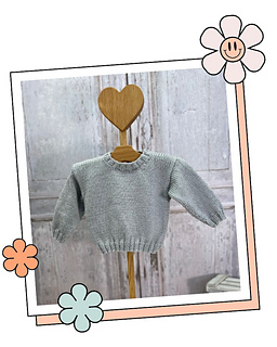 Blank Canvas Baby Jumper Pattern to add your own intarsia motif - Jane Burns