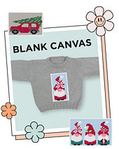 Blank Canvas Baby Jumper Pattern to add your own intarsia motif - Jane Burns