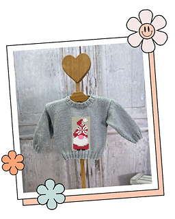 Sidney Gnome, Blank Canvas Knitting Chart for Baby Jumper - Jane Burns