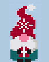 Pip Gnome, Blank Canvas Knitting Chart for Baby Jumper