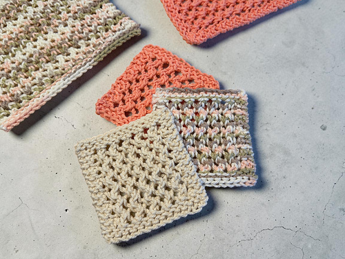 4 Row Dishcloth and Coasters