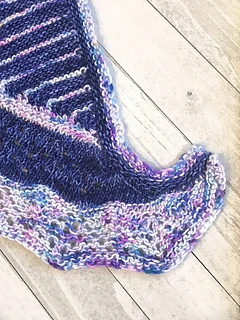 Capitol Hill Shawl by Pat Brunner with Kerry Graber for BK Collective and Jorstad Creek Yarns Blue Edge
