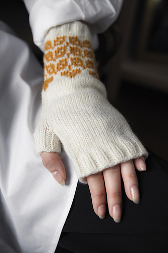 Gullregn - fingerless mittens photo 7