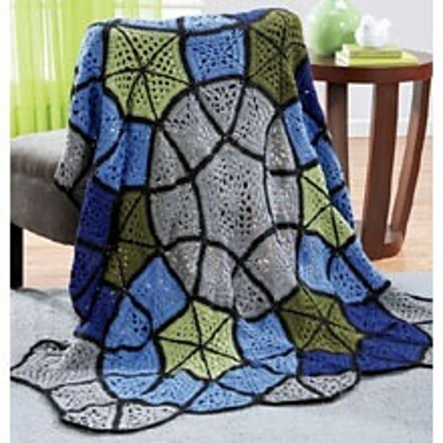 Ravelry Geometric Lap Robe pattern by Herrschners