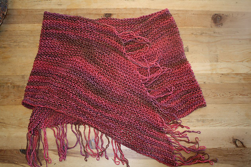 Self-Fringing Bias Shawl / Scarf photo 2