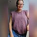 Oversized simple sweater vest pattern