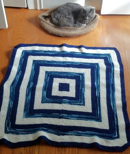 Square Stripes Garter Stitch Baby Blanket photo 4