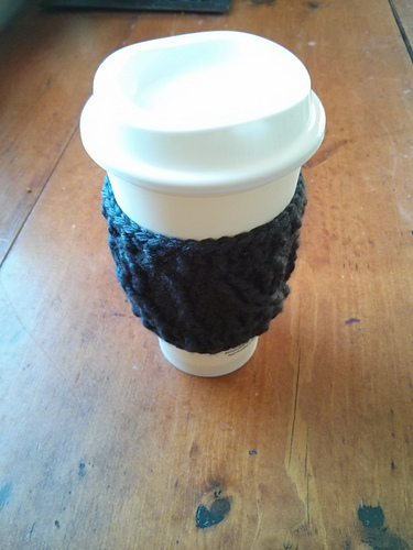 Chunky Cabled Coffee Cup Cardigan photo 3